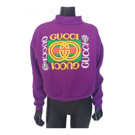 vintage gucci sweatshirt|vintage gucci sweatshirt 80s.